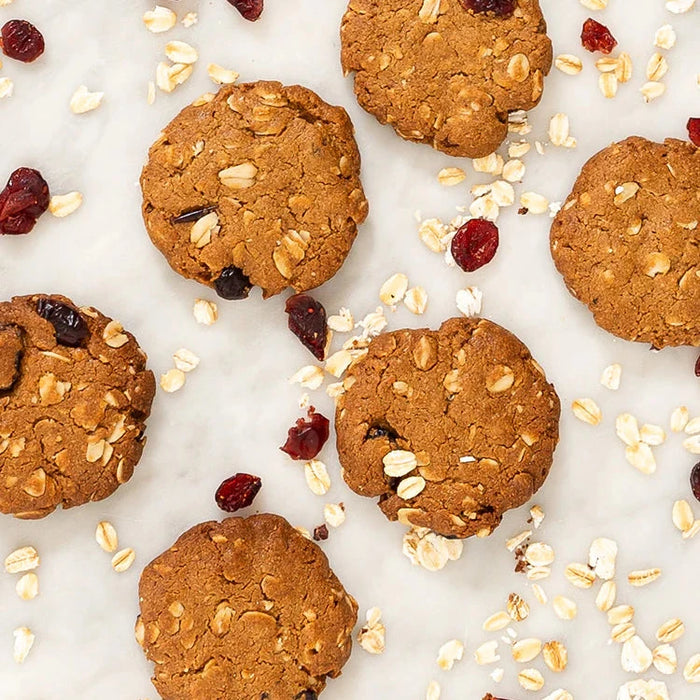 Vegan Oat & Cranberry Cookies (Gluten Free, Dairy Free, No Refined Sugar)